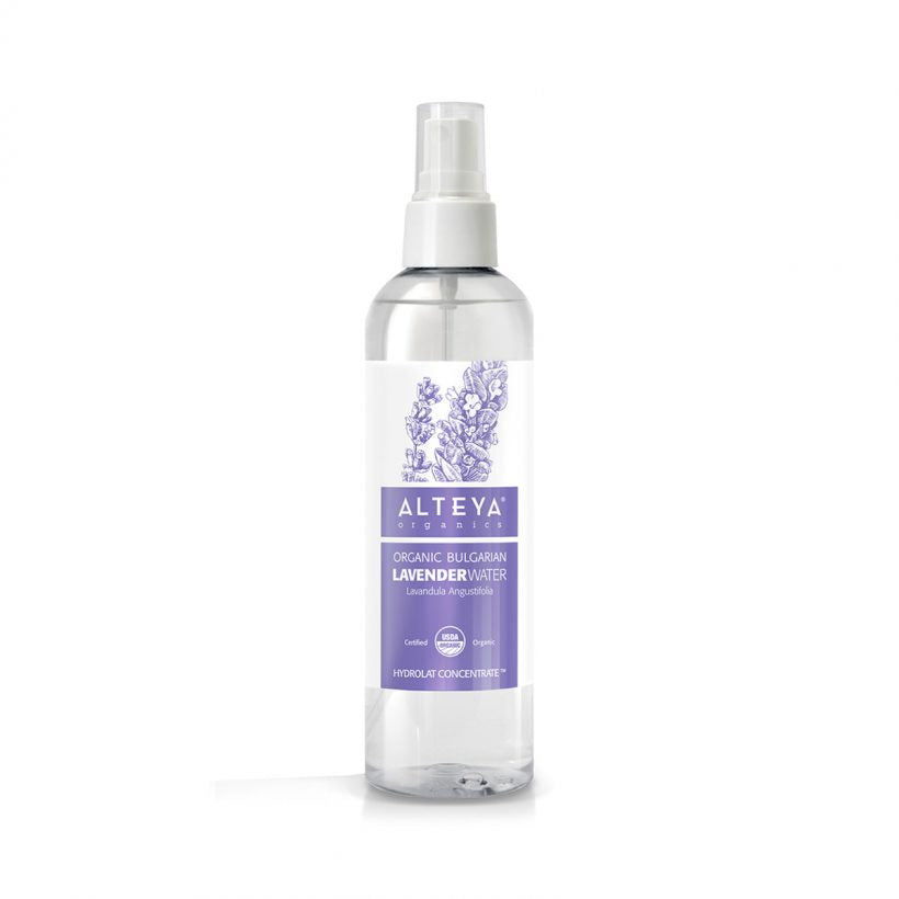 Alteya’s 100% pure, steam distilled lavender water is made of fresh, organic lavender blossoms – one of the most valuable and widely used essential oil-bearing plants. By using a unique distillation technique, which embodies century-old traditions and modern technologies we distill special grade lavender flower water that preserves the biodynamic balanced energy of the plant.
