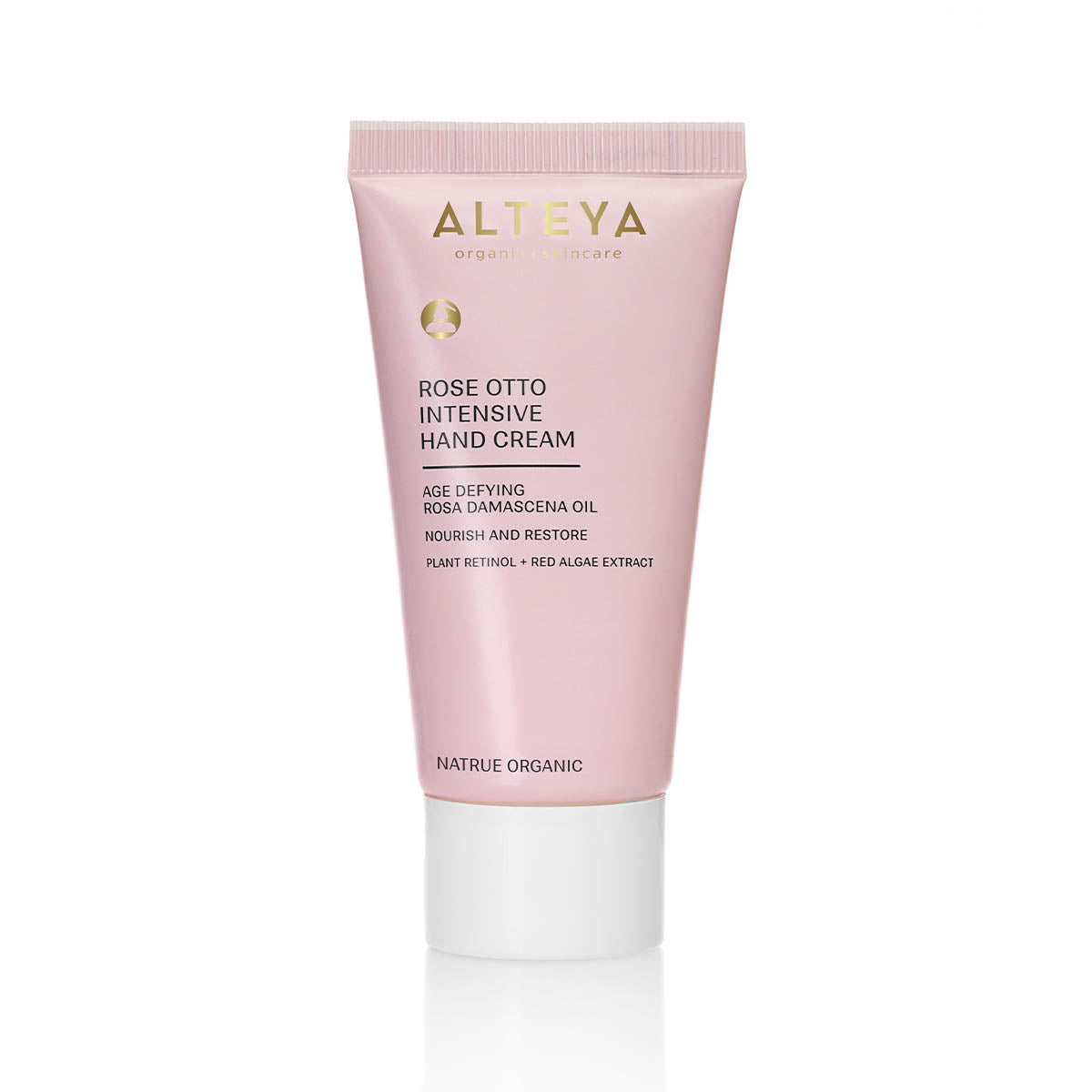 Rose otto intensive hand cream contains age-defying plant retinol, antioxidant-rich red algae extract to instantly nourish and restore skin.