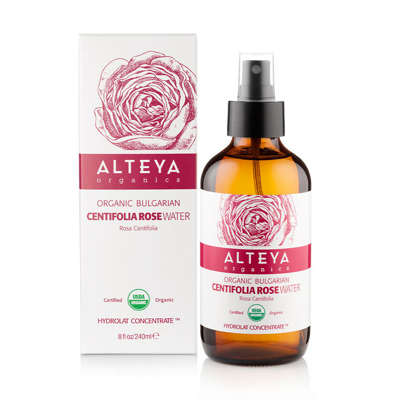 Floral-waters-Organic-Bulgarian-Centifolia-Rose-Water-240-ml-Amber-glass-Alteya-Organics