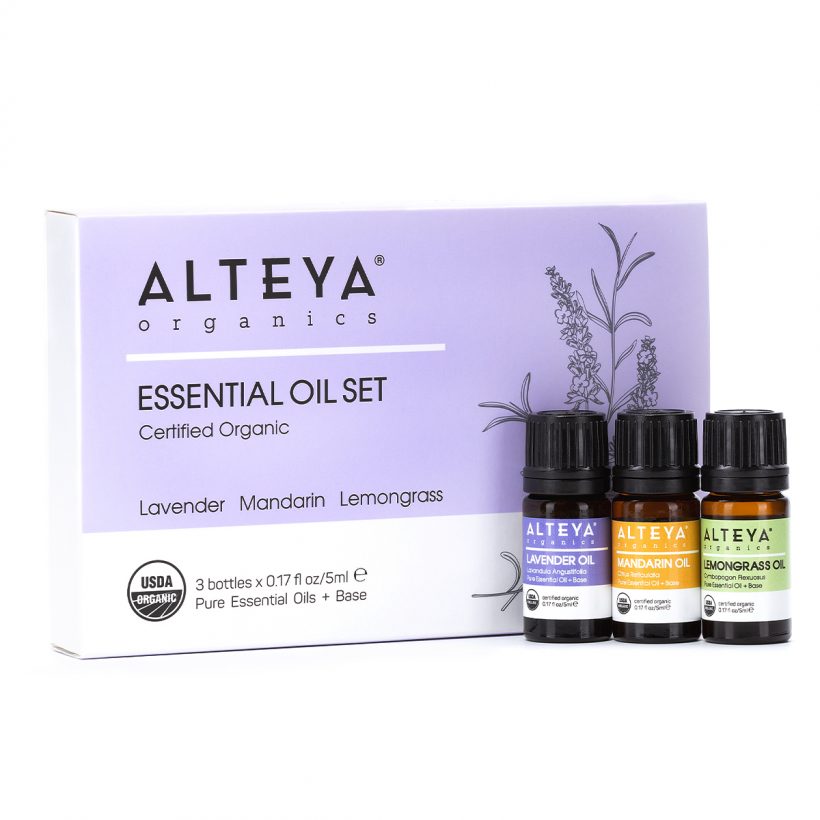 Essential oils, with their beautiful scent and skin-loving properties have a proven positive effect on body and mind. They are the essences of plants – super concentrated liquids, that we have made safe for direct use on skin and hair – in a plant-oil base.  Alteya’s Pure Indulgence Essential Oil Set brings together a powerful trio of organic essential oils which inspire, uplift and restore inner balance, to promote feelings of harmony and well-being.