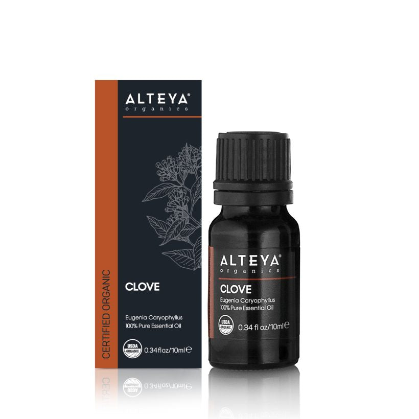 Organic-Essential-Oils-Clove-Oil-5ml-alteya-organics - Clove essential oil blends well with cinnamon, ginger, peppermint, rosemary, and almost all citrus oils.