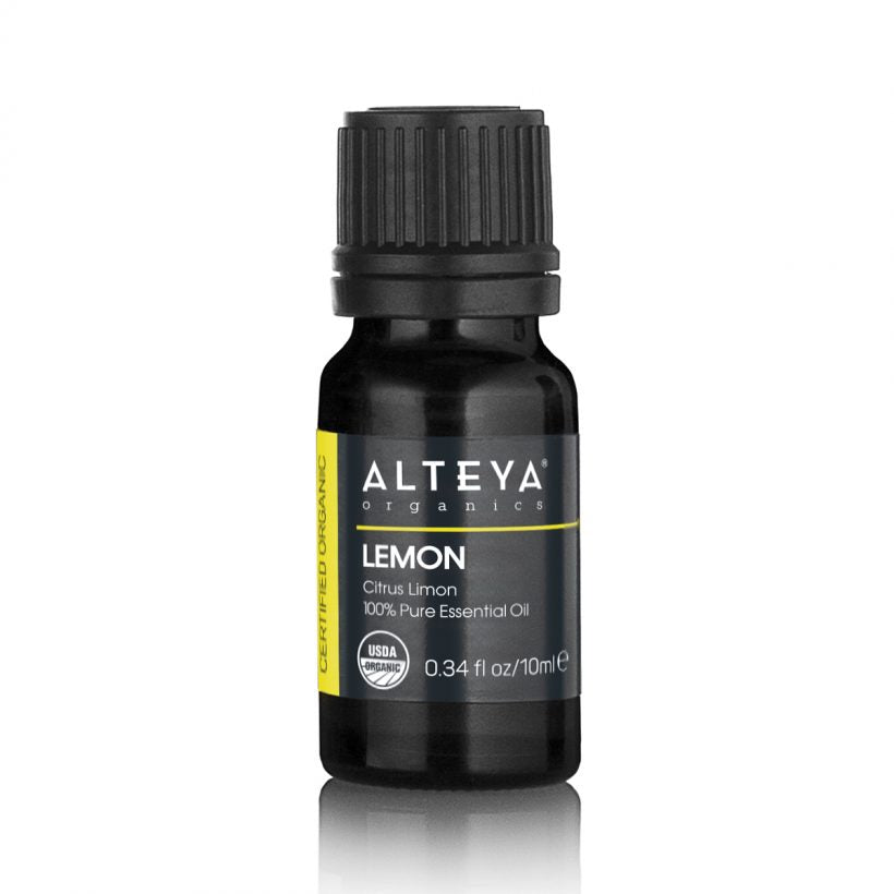 Lemon essential oil is reputed with antibacterial, disinfectant, and detoxifying properties. Due to its antimicrobial and astringent properties, lemon oil has a beneficial effect on oily and combination types of skin. It can also be used for mild exfoliation and to reduce hyperpigmentation. Lemon essential oil can cause photosensitivity, so it should not be used before sun exposure.