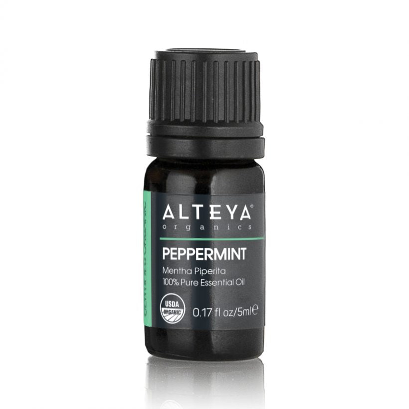 Organic Peppermint essential oil is derived by steam distillation from Mentha Piperita plant. It is reputed as one of the most versatile essential oils worldwide. Used in aromatherapy, peppermint oil increases energy and improves mental focus. It is believed that the aroma of this oil helps relieve headaches and has a positive effect on stomach discomfort.