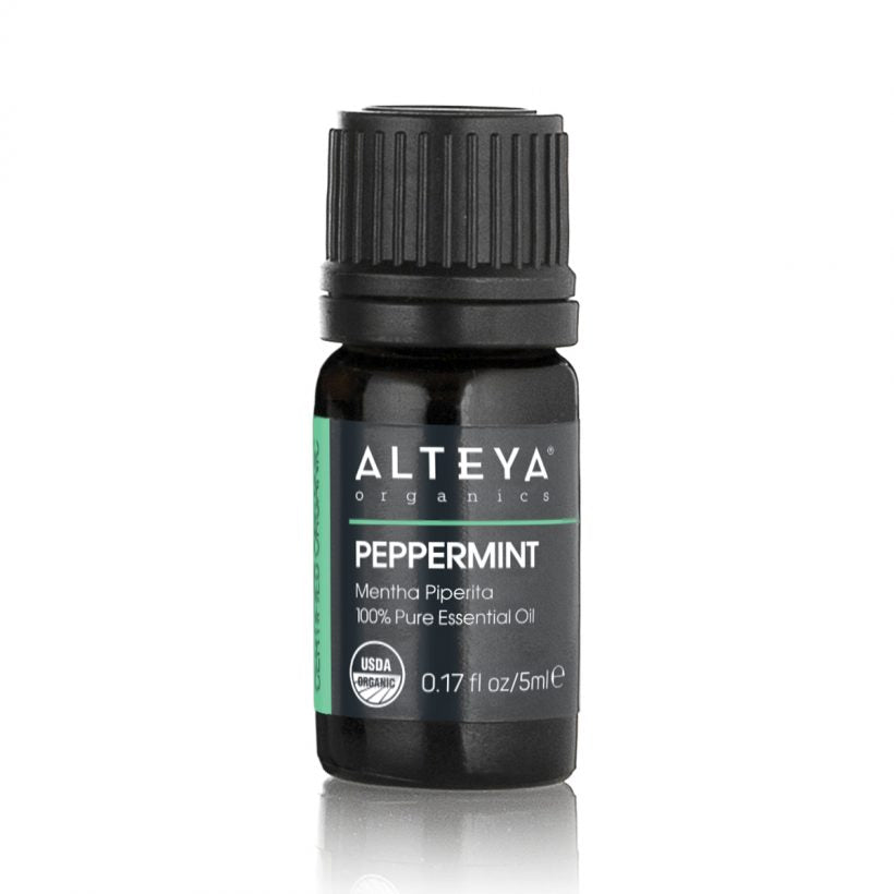 Organic Peppermint essential oil is derived by steam distillation from Mentha Piperita plant. It is reputed as one of the most versatile essential oils worldwide.  Used in aromatherapy, peppermint oil increases energy and improves mental focus. It is believed that the aroma of this oil helps relieve headaches and has a positive effect on stomach discomfort.