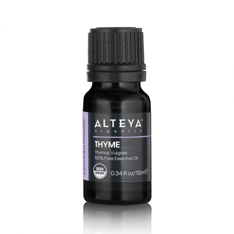 Thyme oil is reputed as a powerful stimulant of the immune system. It is effective to soothe and alleviate symptoms associated with respiratory tract illnesses. It is also known to have an analgesic effect on joint and muscle pain, and neuritis.