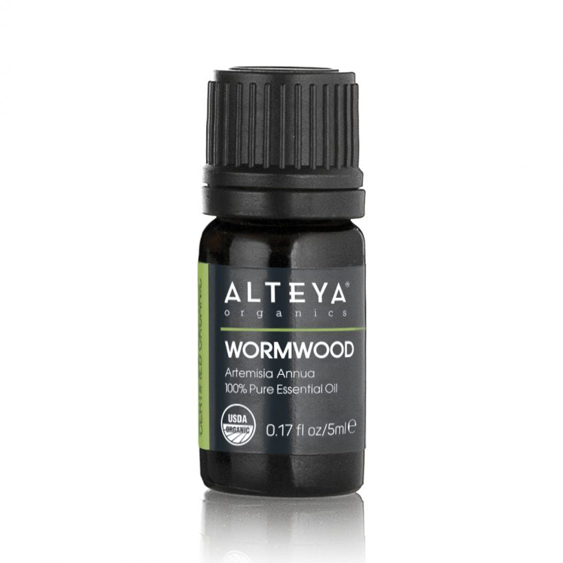 Wormwood еssential oil is extracted by steam distillation from the Artemisia Annua plant. The oil has amber yellow-brownish colour. The scent is strong and distinguishing, reminding of freshly harvested herbs. Wormwood oil has been known for decades in Asia and is an integral compound in various Ayurveda recipes.