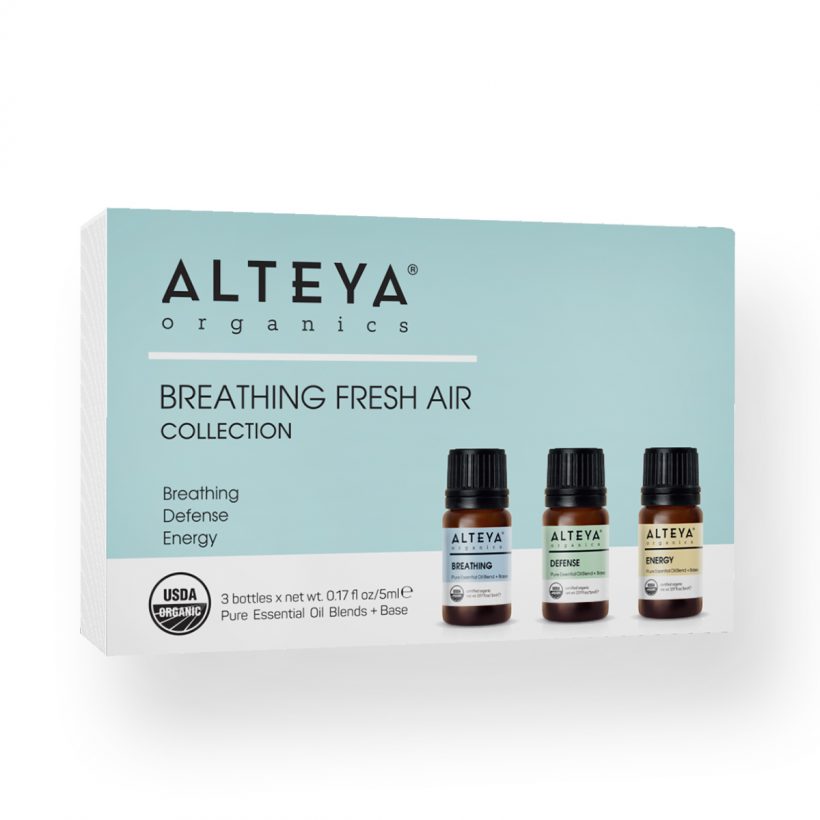 Essential oils, with their beautiful scent and skin-loving properties have a proven positive effect on body and mind. They are the essences of plants – super concentrated liquids, that we have made safe for direct use on skin and hair – in a plant-oil base.  Alteya’s Breathing Fresh Air Collection brings together three powerful essential oil blends which are designed to improve one’s wellbeing.  The true wonderful aromas help elevate the spirits and soothe the mind.