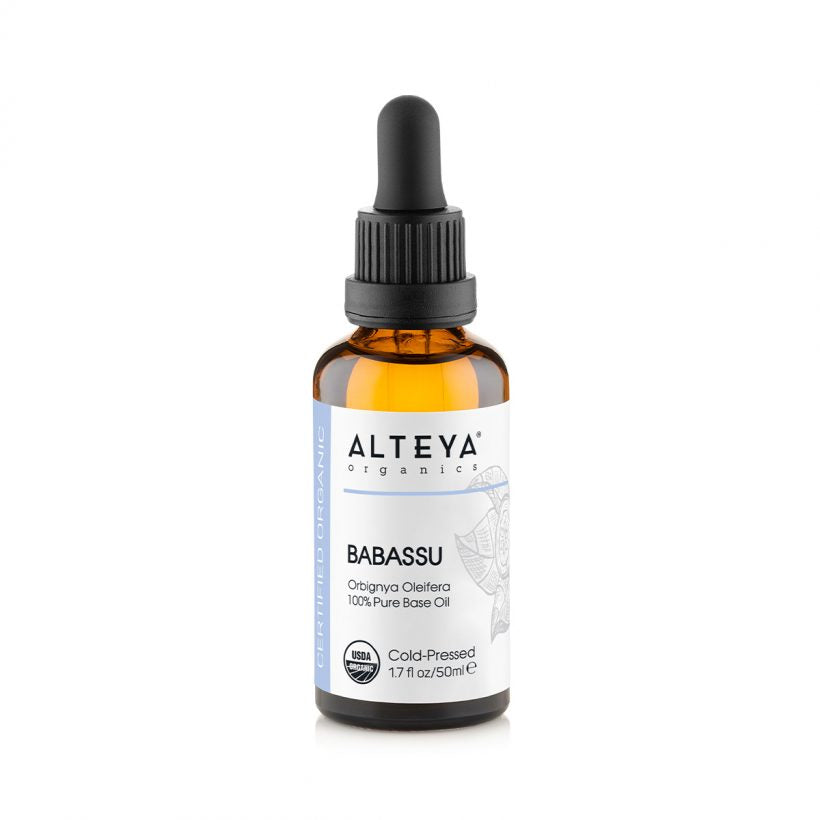 Babassu oil is a nourishing oil that is a super effective moisturizer, rich in lauric and myristic acids. It is often compared to the staple Coconut oil. Babassu oil helps soothe and protect skin from dehydration, promoting elasticity and vigor. It is also known to greatly benefit dry, damaged hair and flaking scalp.