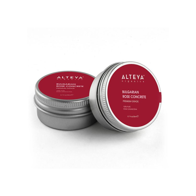 Our Bulgarian Rose concrete is obtained by cold extraction of fresh rose blossoms of Bulgarian oil-yielding rose (Rosa Damascena) from our own organic rose plantations. The Rose concrete is orange-red in color and has a waxy, semi-solid consistency. Its aroma is characteristic – deep, warm and rich, but at the same time fresh. One of the popular applications of Rose concrete is as a solid perfume.
