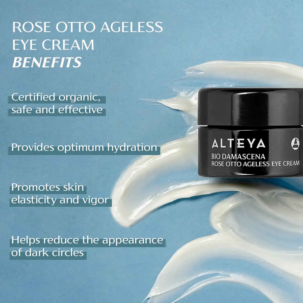 benefits rose otto ageless eye cream bio damascena