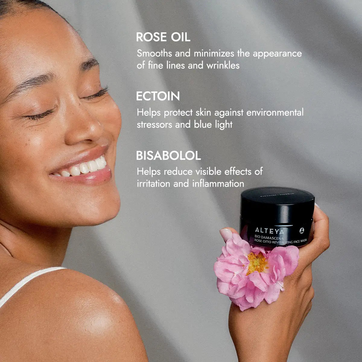 ingedients rose otto revitalizing face mask bio damascena