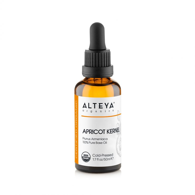 organic-carrier-oils-apricot-kernel-oil-50ml-alteya-organics- It may be used in skincare formulations or on its own. Can be used within most skincare formulas, including facial care preparations, soapmaking, massage oils and other body care and cosmetic products. Skin Application—apply a few drops daily or as needed to entire face – on its own or after water-based treatments. Use only as directed on unbroken skin.