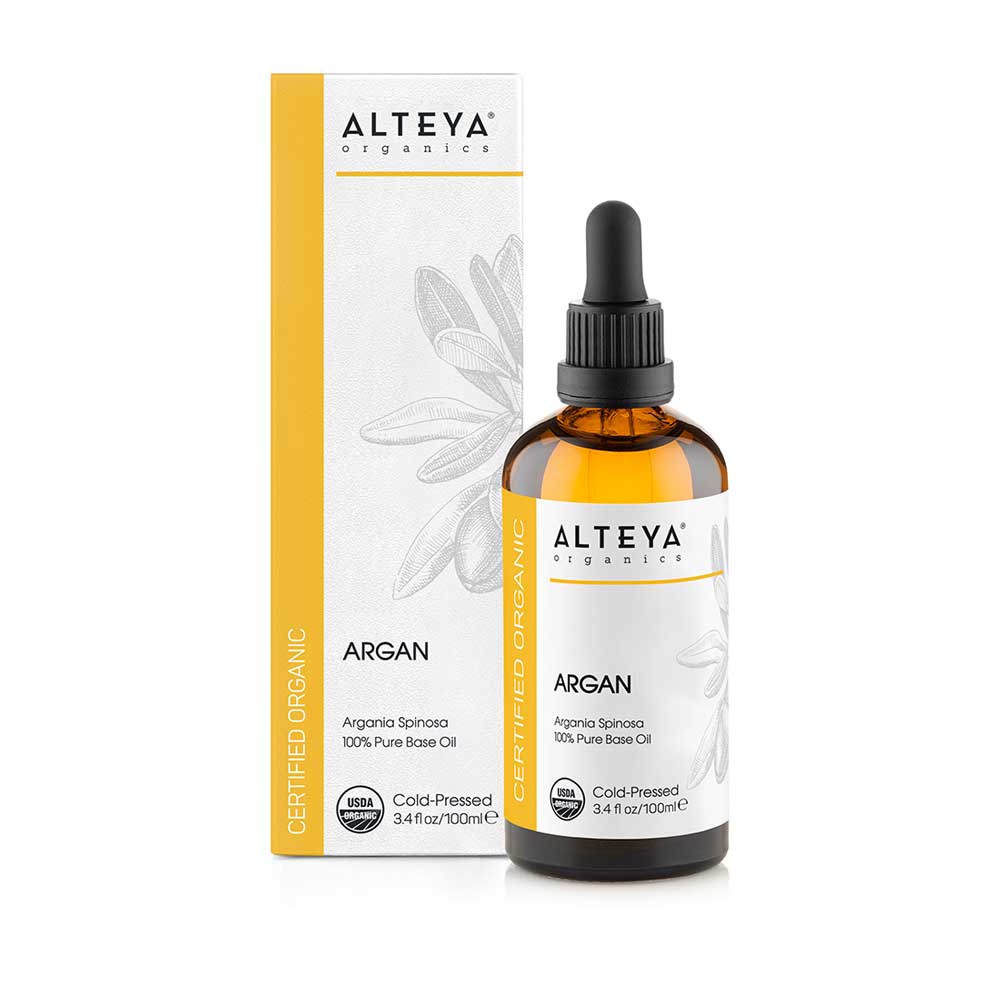 organic-carrier-oils-argan-oil-100ml-alteya-organics - Skin Application—apply a few drops daily or as needed to entire face – on its own or after water-based treatments. Use only as directed on unbroken skin. Hair Application—add a few drops on the scalp and hair lengths. Let it stay for 30 min to an hour. Then wash with shampoo.
