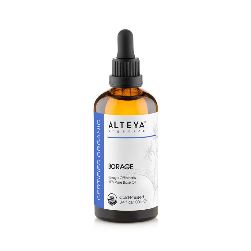 Borage oil is a gentle oil with high levels of gamma-linolenic acid that makes it beneficial for dehydrated, sensitive or irritated skin. This nourishing oil has positive effects on texture, suppleness and moisture loss associated with dry skin.