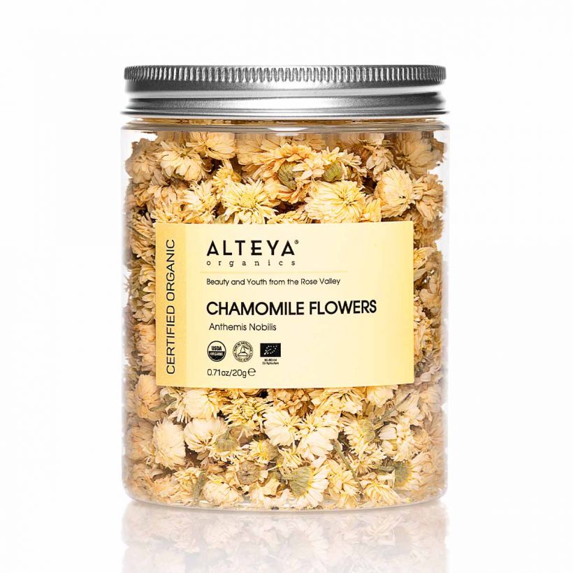 Chamomile fragrant tea relaxes body and mind and relieves stress. A glass of it helps both morning refreshment and evening relaxation of the muscles and a better sleep. Chamomile is an ideal cleanser for facial skin – making it relaxed, soft and elastic.