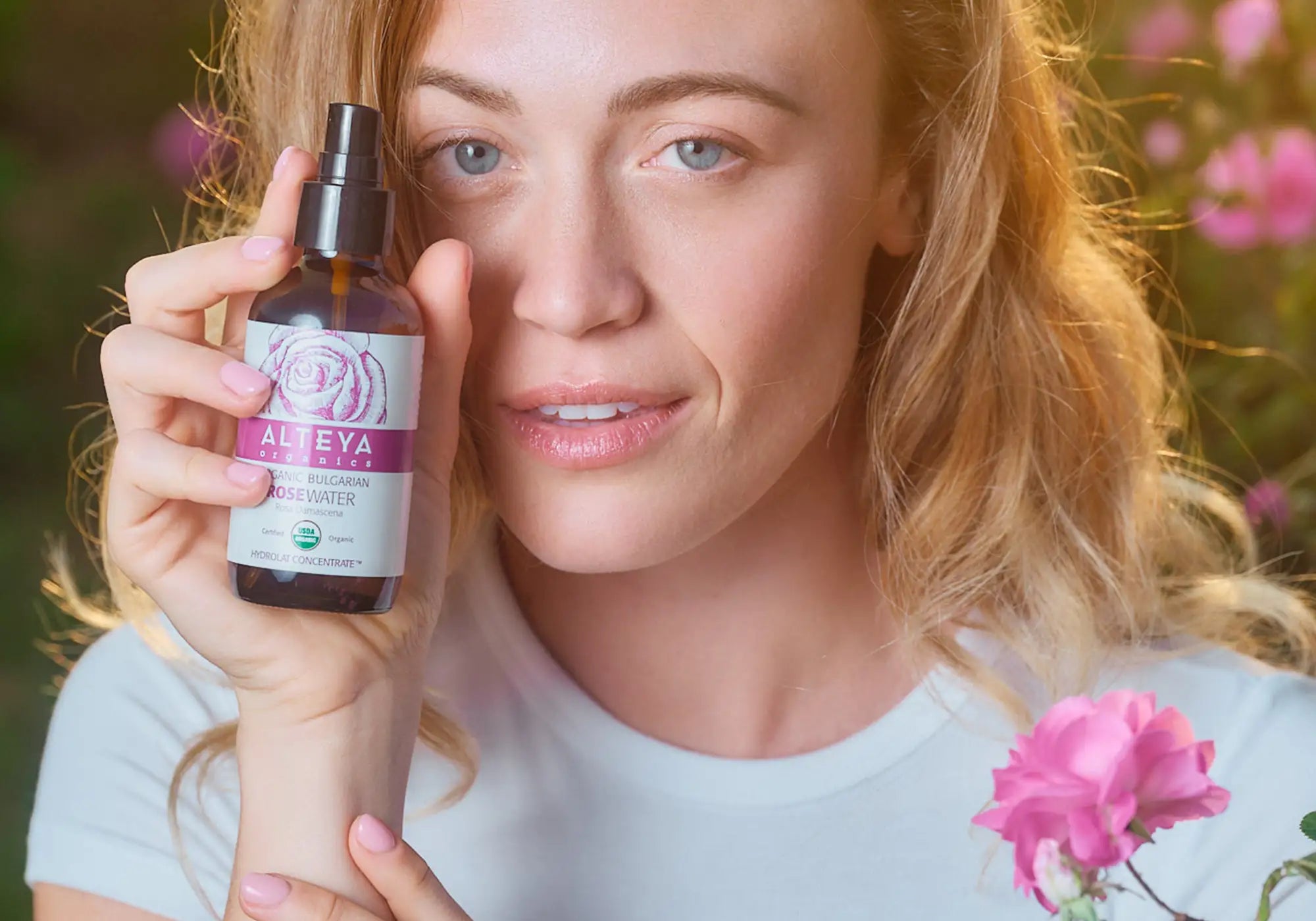 Organic rose water