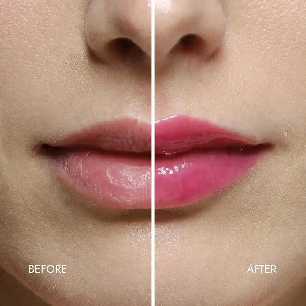 peptide lip tint gloss raspberry jam before after