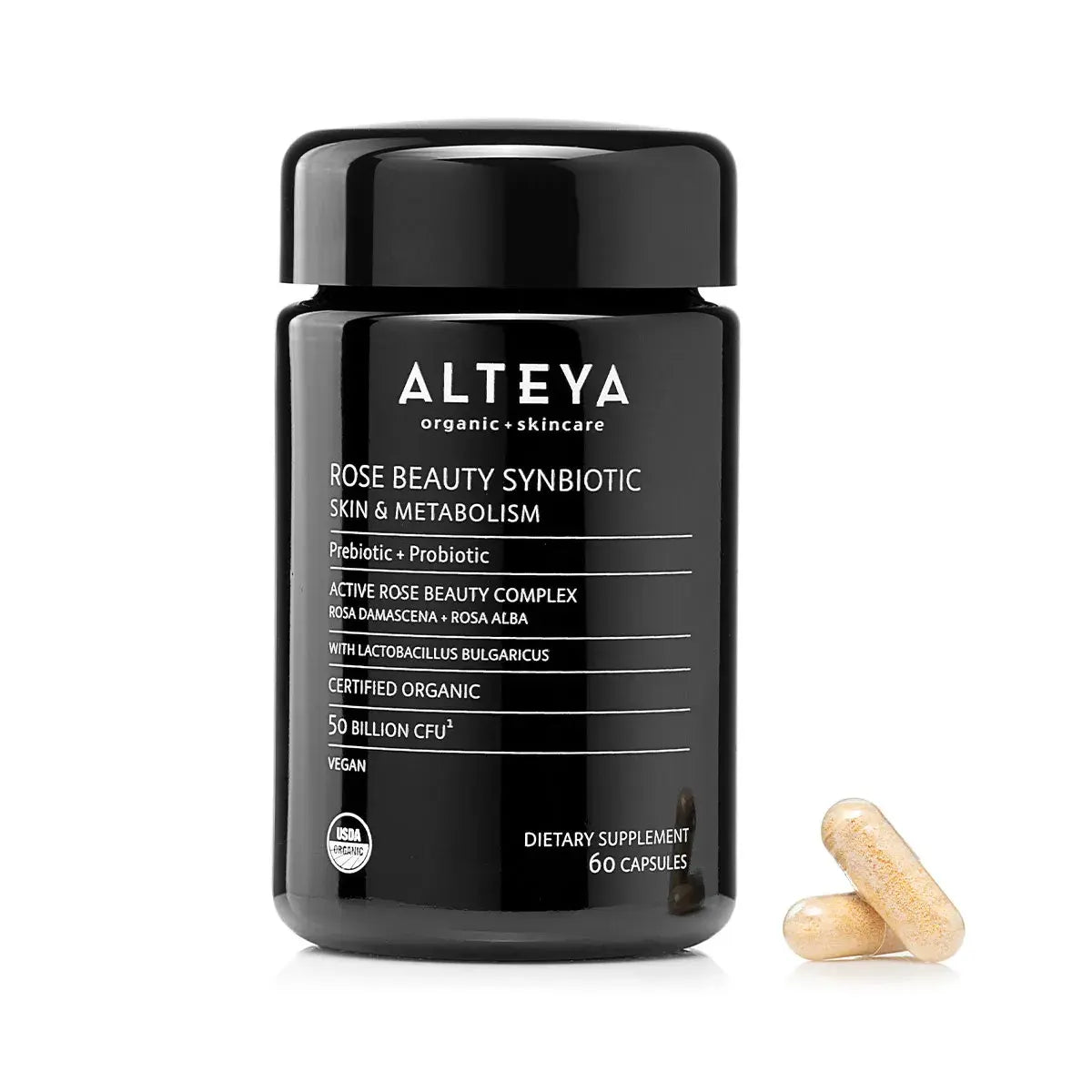 rose beauty synbiotic skin & metabolism prebiotic + probiotic active rose beauty complex