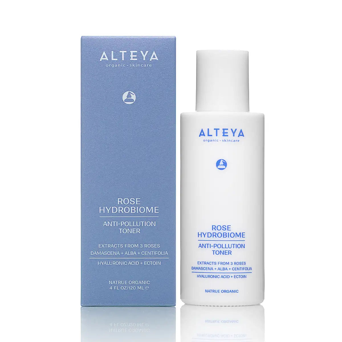 Anti-Pollution Toner based on Rosa Damascena Water hydrates, balances, and softens skin