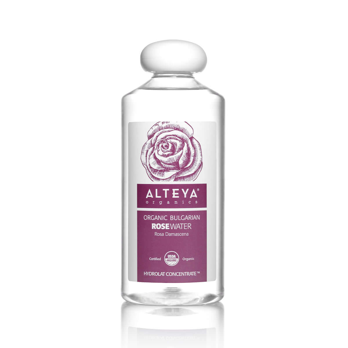 Our pure and Organic Rose Water helps tone, soften, and soothe skin, restoring its beauty and naturally fresh, youthful appearance. By delivering a healthy boost of hydration and essential micro-nutrients, it promotes dewy and more luminous complexion. Our Rose Water is known to refresh skin and support its moisture balance, smoothing out the appearance of fine lines and wrinkles for a more defined look. It can also be used to nourish and moisturize hair and prevent frizz.