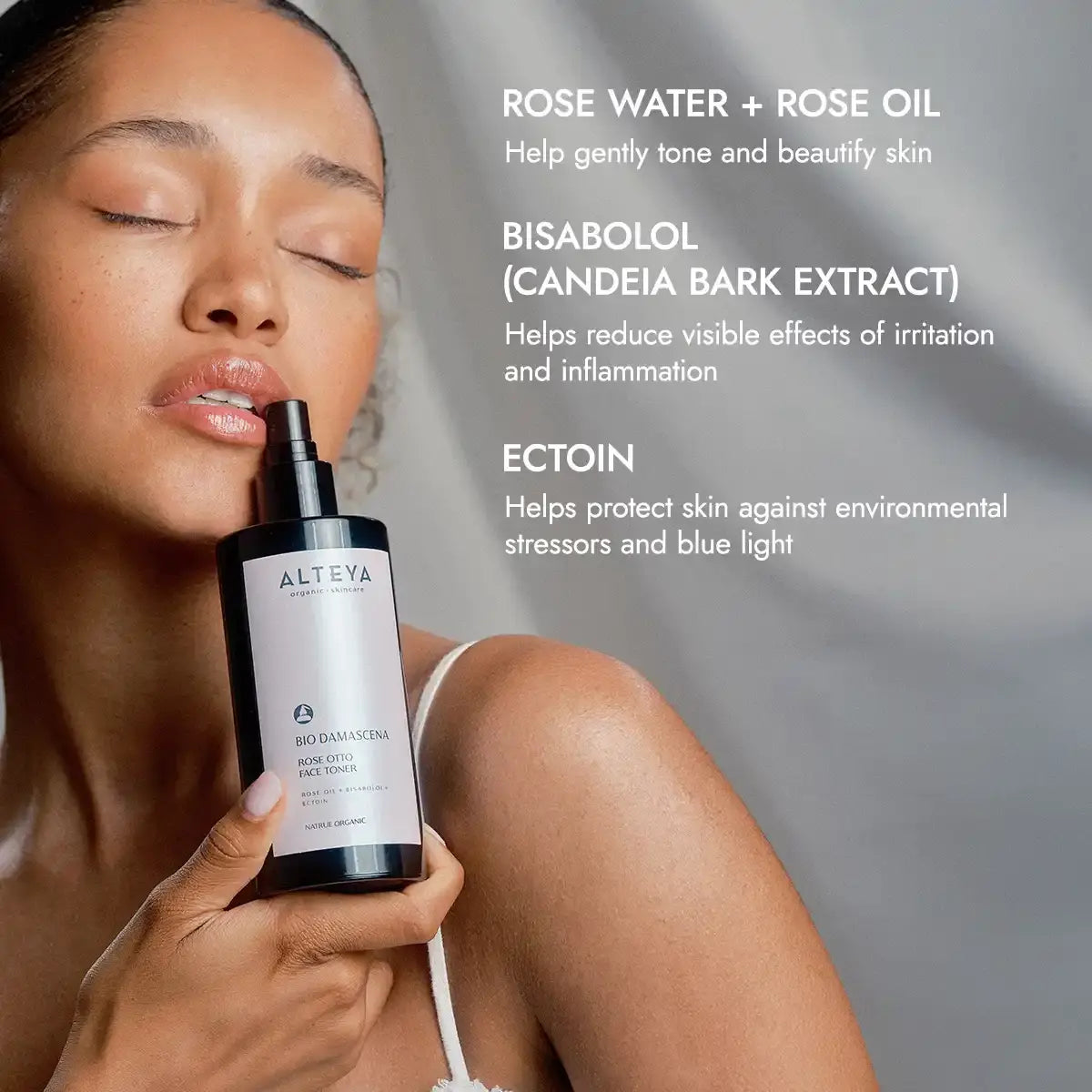 Ingedients rose otto face toner