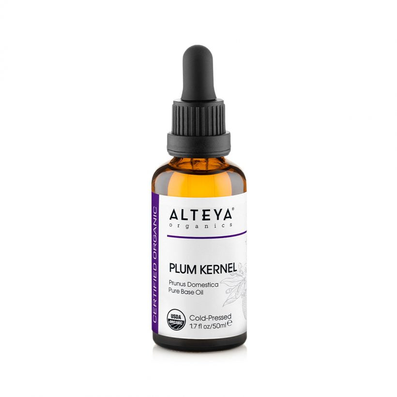 Plum Kernel Oil has a lovely delicate fruity/nutty scent. It is rich in polyunsaturated fatty acid and Omega-9 and demonstrates dramatic abilities to nourish, moisturize and support healthy skin and hair. It absorbs quickly without feeling greasy, adding comfort and radiance. Its lightweight composition makes it perfect for all skin and hair types.