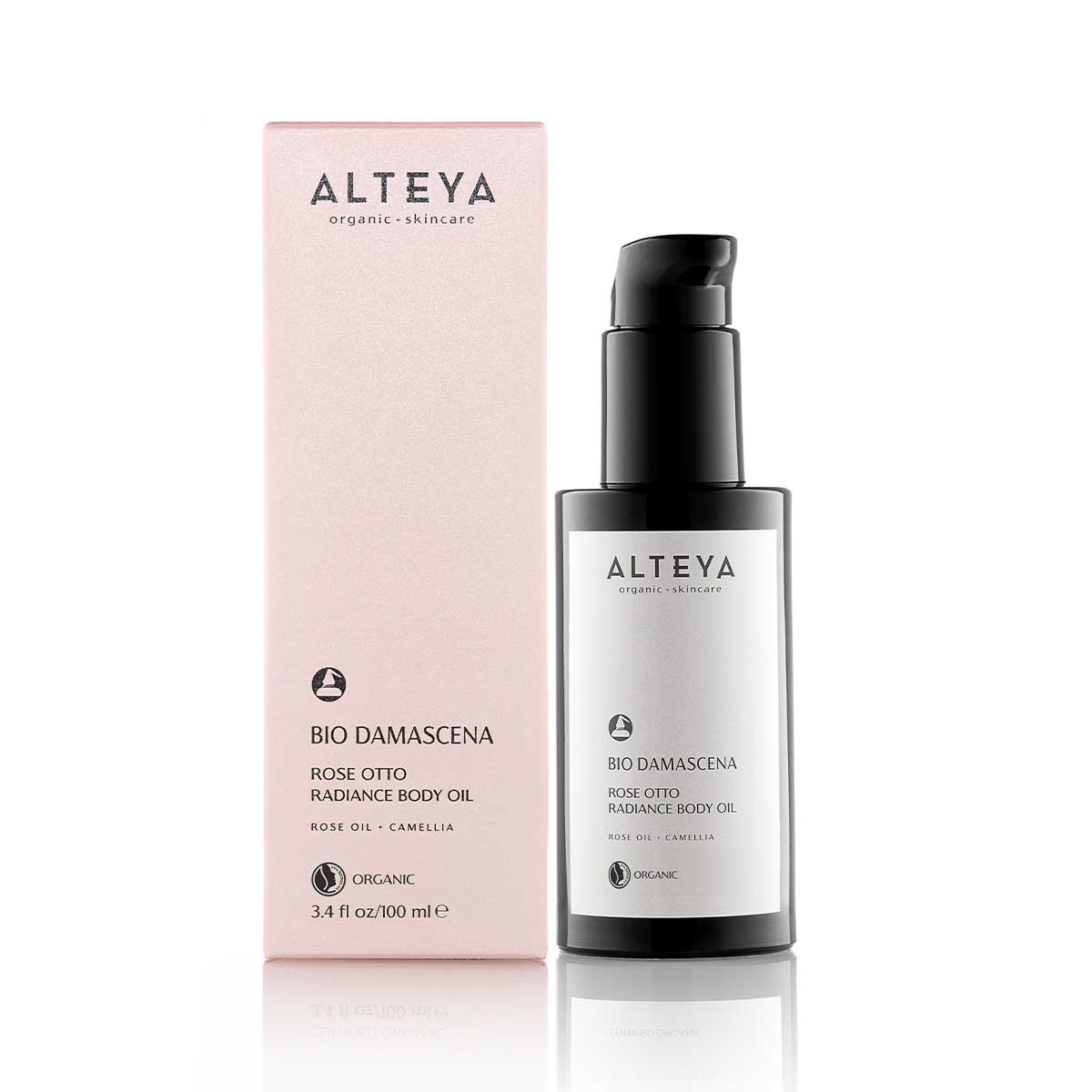 Rose Otto Radiance Body Oil Bio Damascena Alteya Organics