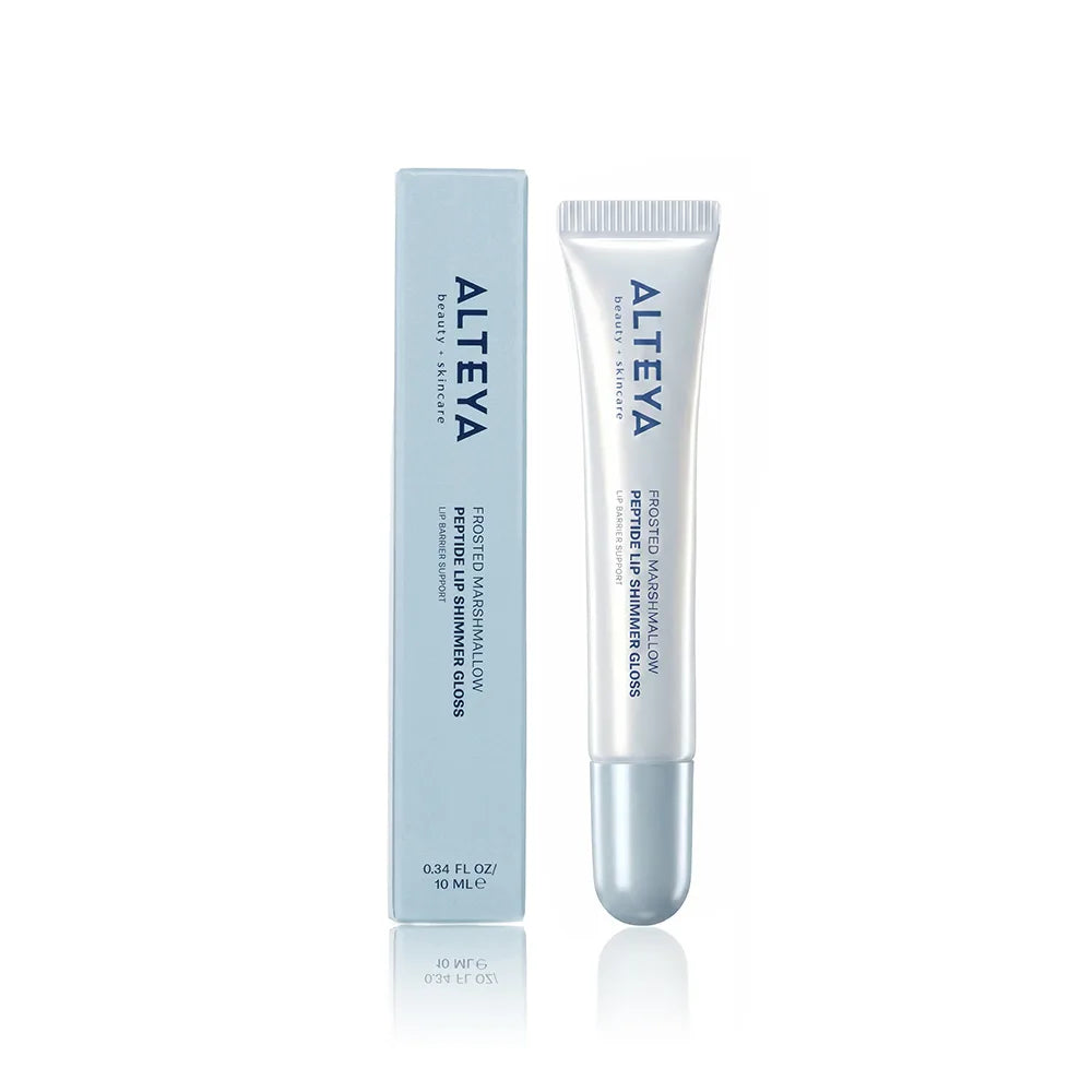 peptide lip shimmer gloss frosted marshmallow box