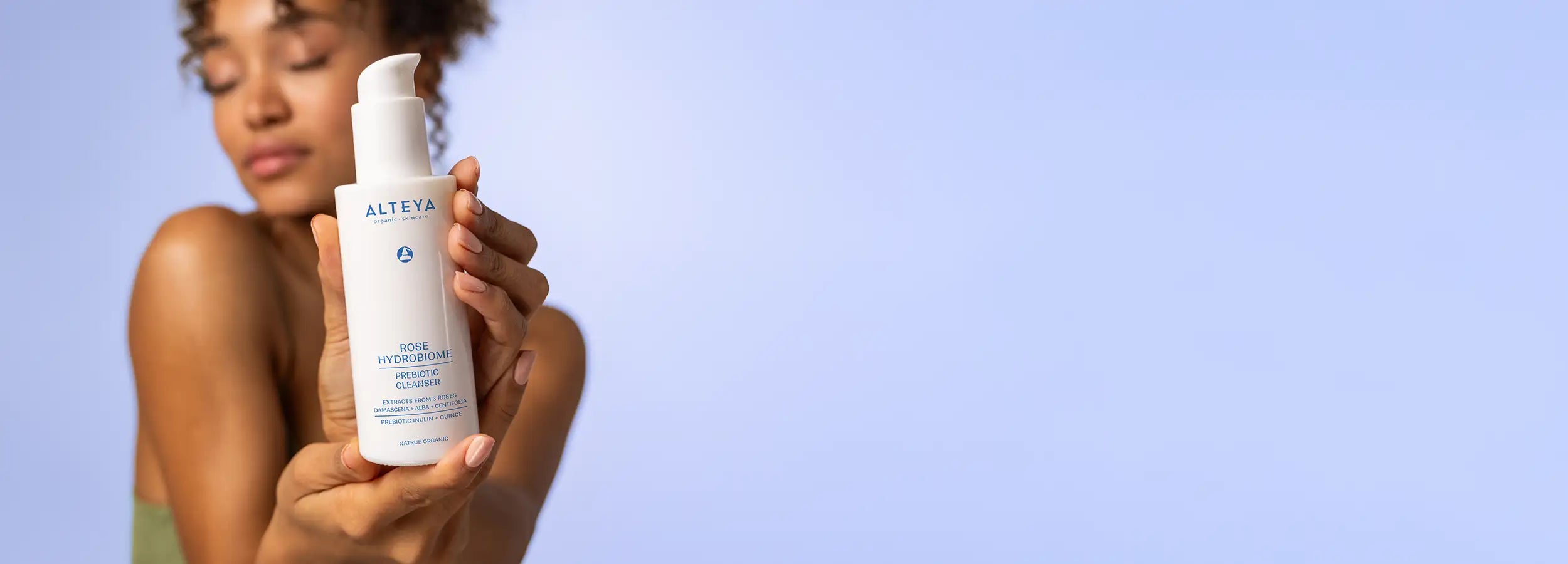 Rose hydrobiome cleanser banner