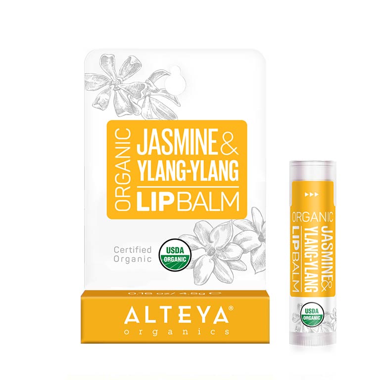Alteya’s Organic Jasmine Ylang-Ylang Lip Balm is rich, nourishing lip treatment that may help bring reliable protection for sensitive lips from the harsh environment. Formulated with rich botanical oils, it helps reveal soft, beautiful and healthy lips.