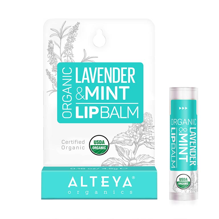 Alteya’s Lavender Mint Lip Balm nourishes and moisturizes delicate skin to increase lip elasticity and suppleness. It may help reduce the damaging effects of snow, sun and wind. The rich botanical mix provides the needed relief to cracked, dry lips.