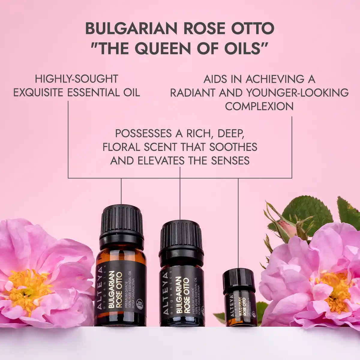 the queen of oils - usda organic bulgarian rose oil