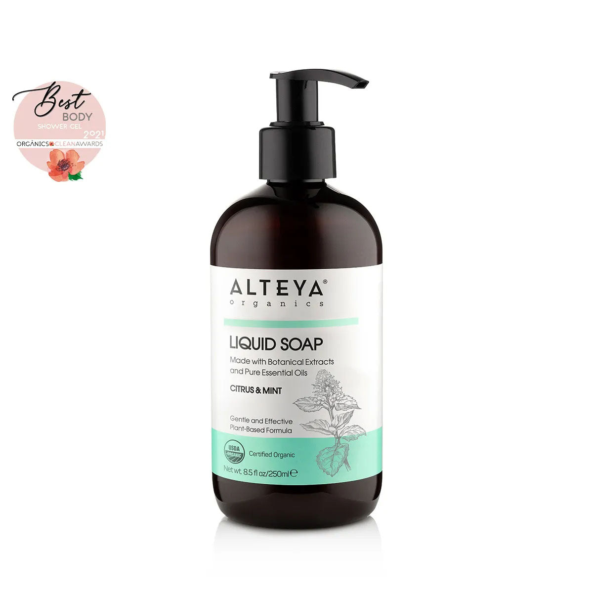 Alteya’s Liquid Soap, with its mild formula, gently cleanses skin without over-drying.  Formulated with an organic blend of moisturizing and skin-conditioning ingredients and aromatic essential oils, this gentle soap helps maintain the natural moisture balance of the skin.